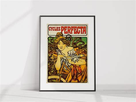 Cycles Perfecta Illustration By Alphonse Mucha Art Nouveau Etsy In 2023 Mucha Art Alphonse