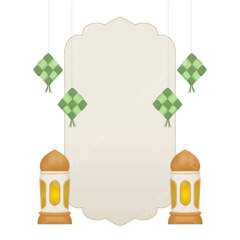 Gambar Ucapan Idul Fitri Dengan Ketupat Dan Lampion Png Idul Fitri