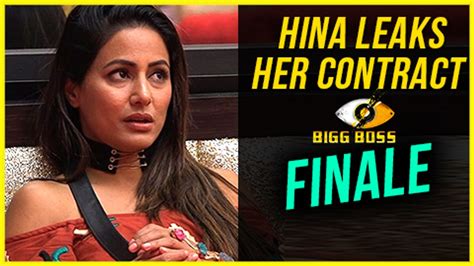 Hina Khan In Finale Leaks Her Contract Bigg Boss 11 Video Dailymotion