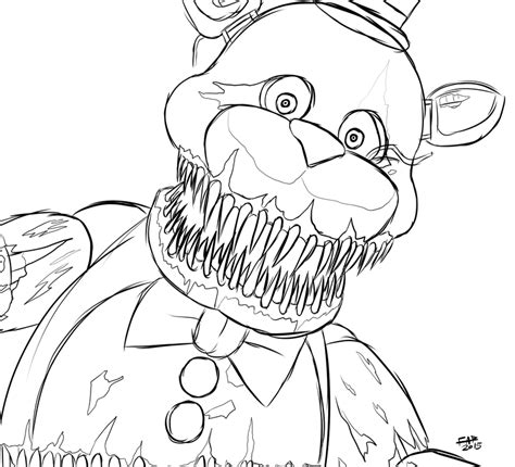Nightmare Foxy Coloring Pages Coloring Pages
