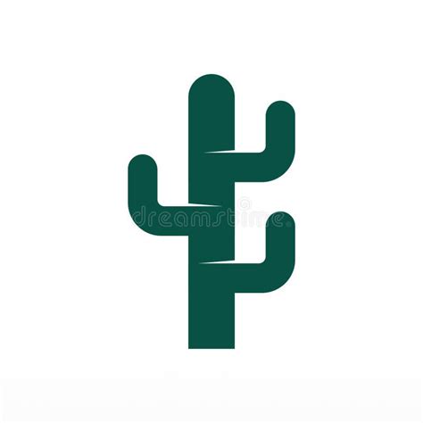 A Simple Logo Design Of A Cactus Stock Illustration Illustration Of