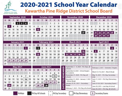 2021 2021 School Year Calendar On One Page Calendar Printables Free