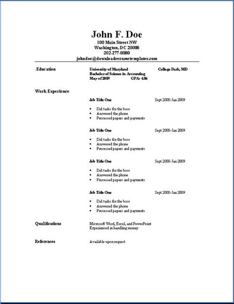 Resume Templates Easy In 2022 Simple Resume Examples Job Resume