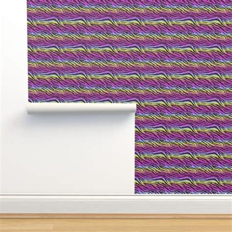 Zebra Rainbow Background Confetti Wallpaper Spoonflower