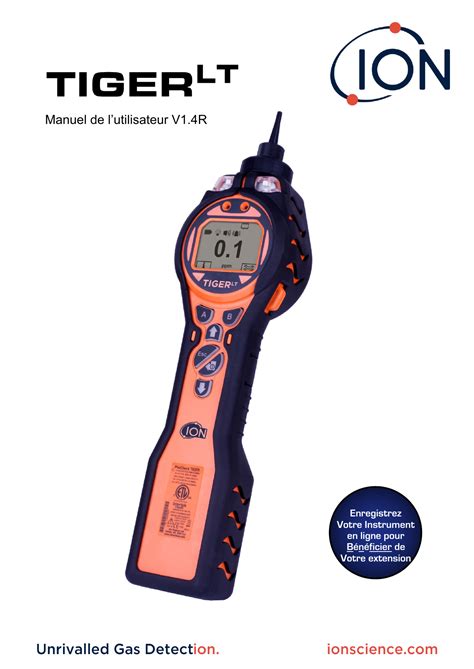 Ion Science Tiger Lt Handheld Voc Detector Manuel Utilisateur Manualzz