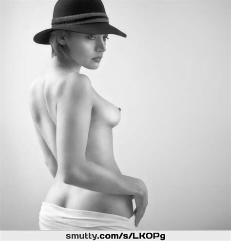 Hat Blonde Sideprofile Revealass Topless Photography Lightandshadow