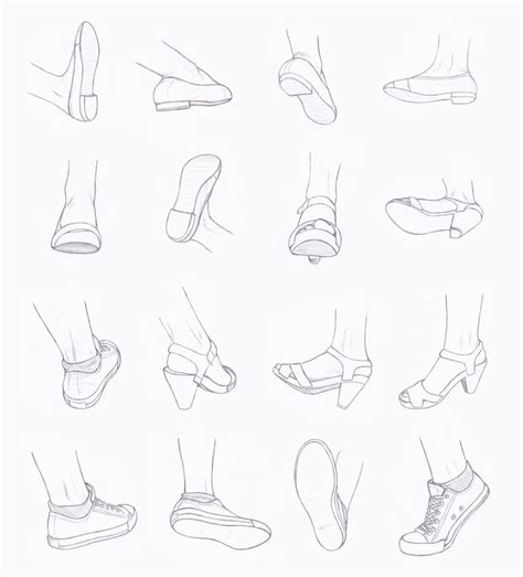Structure of an anime foot. Feet and Shoes Reference by bittersweet-Grace on DeviantArt