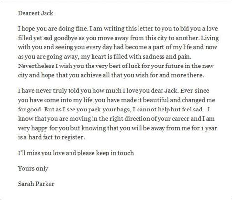 Saddest Goodbye Letter ~ Thankyou Letter