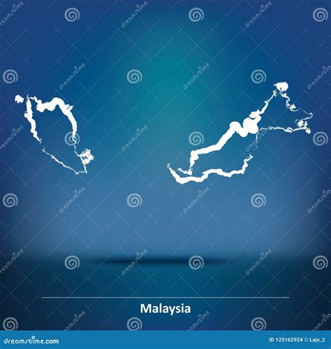 Doodle Map Of Malaysia Stock Vector Illustration Of Insignia 125162924
