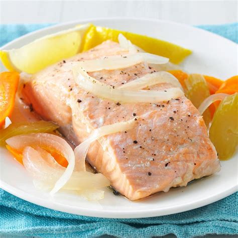Simple Poached Salmon Recipe Taste Of Home