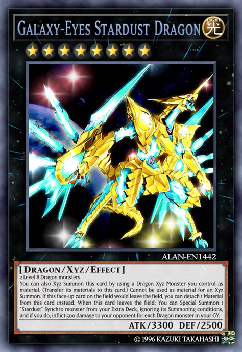 Galaxy Eyes Stardust Dragon By Alanmac95 Custom Yugioh Cards Yugioh