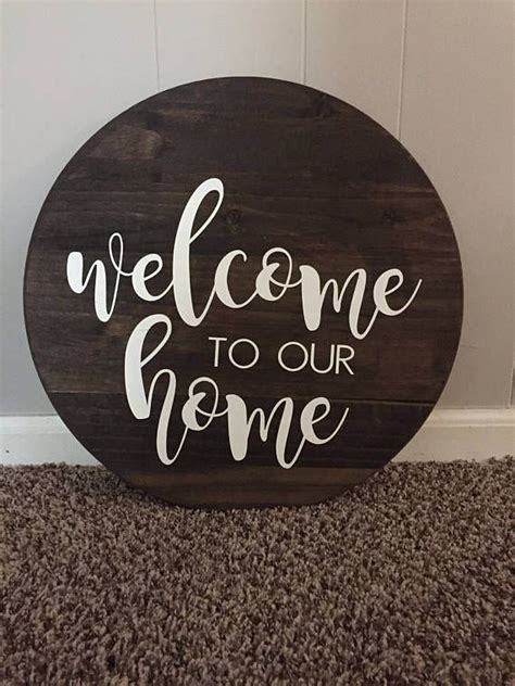 Welcome To Our Home Sign Wood Sign Welcome Sign Etsy In 2021