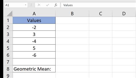 How To Calculate Geometric Mean In Excel With Negative Numbers Spreadcheaters
