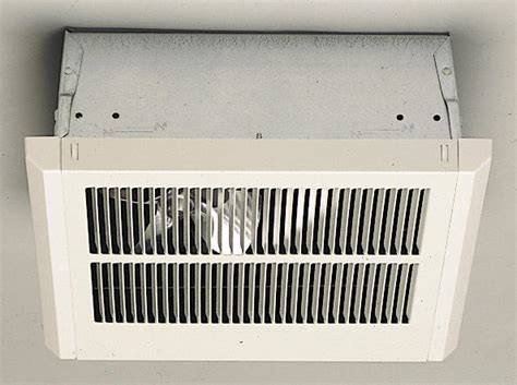 These ceiling bathroom heaters are like space heaters permanently installed in the ceiling. Qmark Type QCH Ceiling Mounted Heaters
