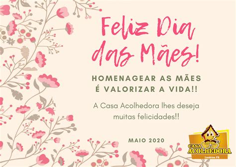 Cartão Dia Das Mães 2020 Casa Acolhedora