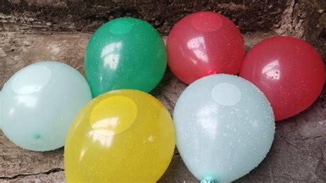 Pop Water Balloons Popping Colourful Balloons Slow Motion
