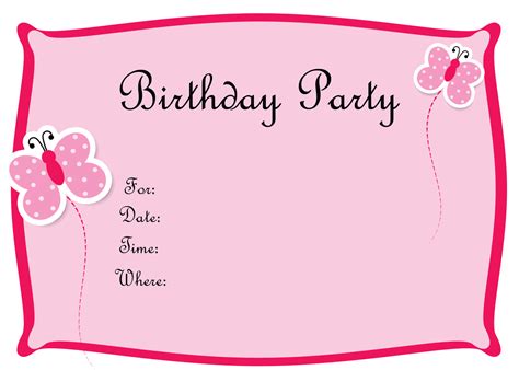 You can opt for an intense and vibrant color to get attention and make everyone want to read your invitation! Blank Birthday Invitations Template Free