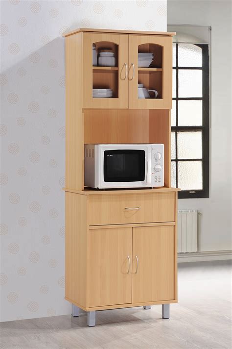 If you opt for such cabinets with wheels, cleaning becomes. Hodedah Free Standing Kitchen Cabinet, Beech - Walmart.com ...
