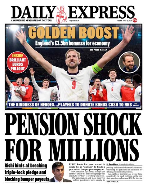 Tomorrow S Papers Today UK Front Pages Latest Newspaper Headlines