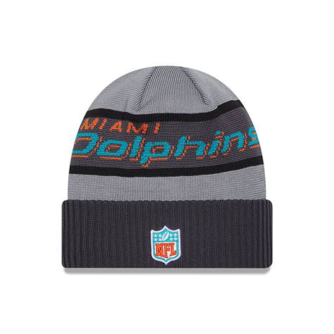 Nfl Sideline 2023 Miami Dolphins Cuff Knit Beanie Hat D03517 New Era