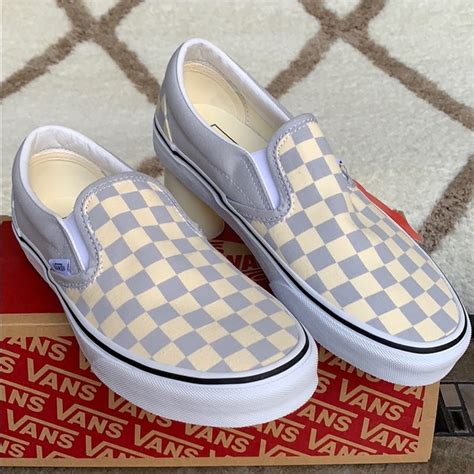 Vans Shoes Vans Classic Slip On Checkerboard Grey Dawn Wmns Poshmark