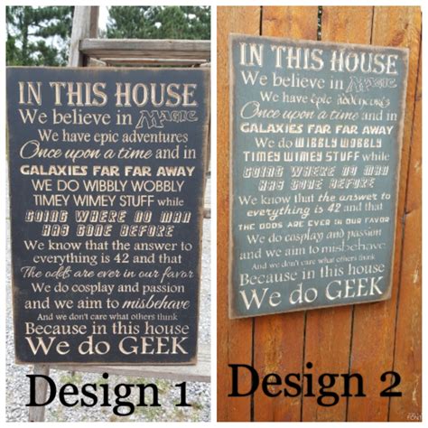 Custom Carved Wooden Sign In This House We Believe In Magic We Do