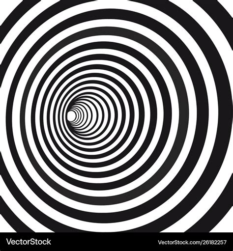 Abstract Black And White Striped Optical Illusion Vector Image