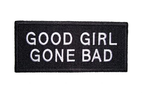 Good Girl Gone Bad Embroidered Biker Patch Leather Supreme