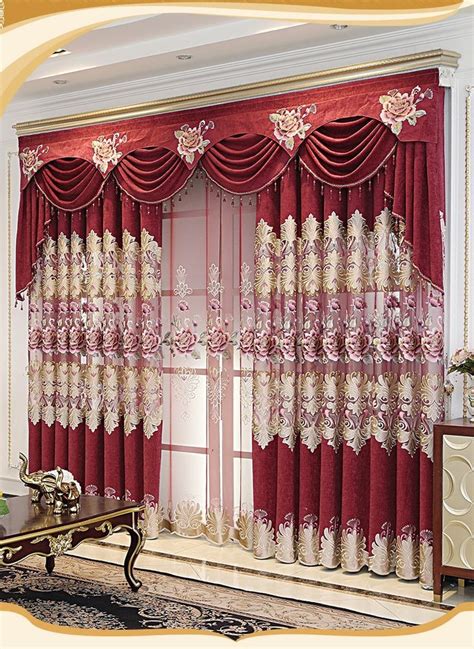 European Style Curtains For Living Dining Room Bedroom Light Luxury