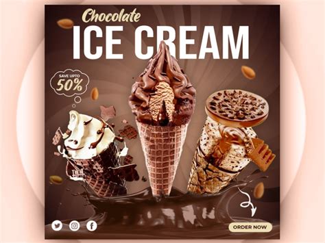 Ice Cream Social Media Post Or Banner Design By Md Humayun Kabir On Dribbble