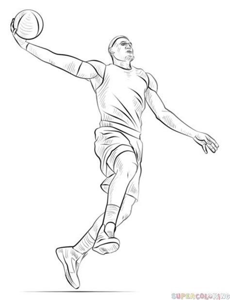How To Draw A Basketball Player Step By Step Drawing Tutorials