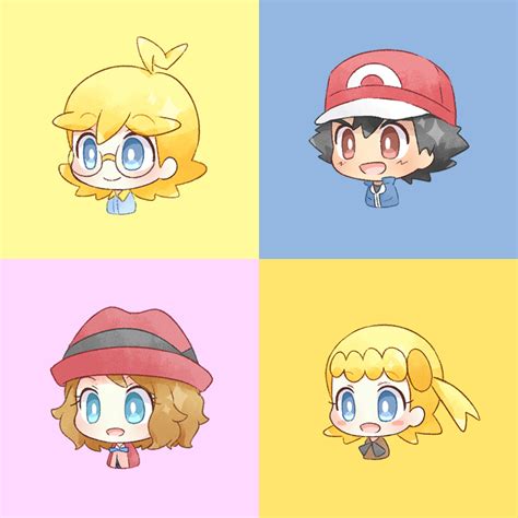 Ash Ketchum Serena Bonnie And Clemont Pokemon And More Drawn By Akasaka Qv Danbooru