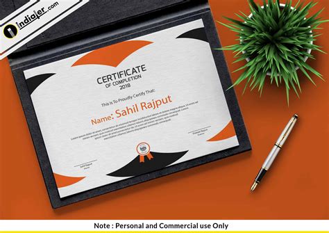 Download Free-Certificate-Mockup-Template-PSD - Indiater