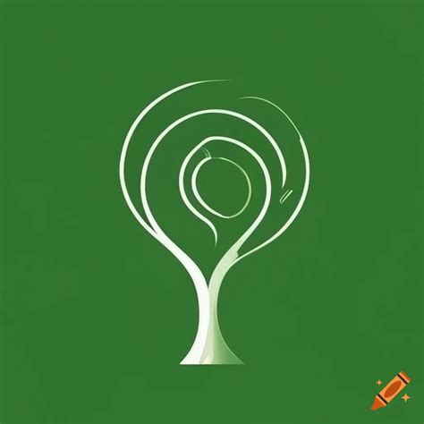 minimalist green tree logo design on craiyon
