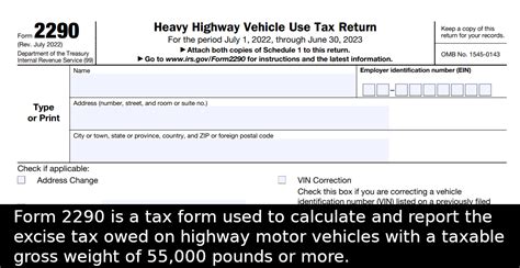Form 2290 Heavy Vehicle Use Tax