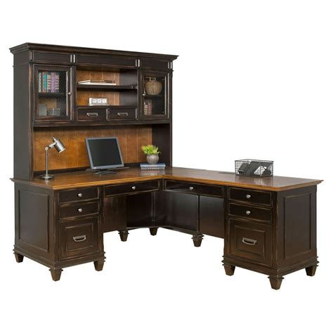 Martin Furniture Hartford L Shaped Desk With Optional Hutch Walmart