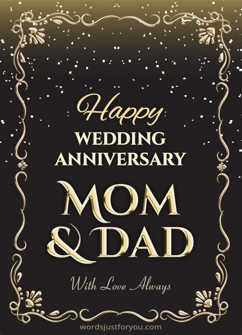 Happy Wedding Anniversary Mom And Dad Card
