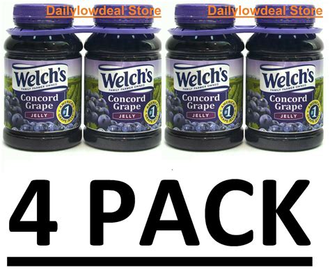 4 Pack Welchs Concord Grape Jelly 30 Oz Free Shipping Fresh New