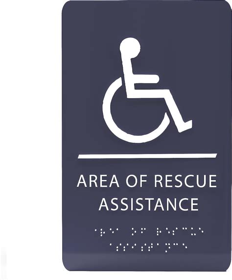 Ada Central Signs 6 X9 Area Of Rescue Assistance Sign