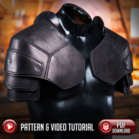 Shoulder Armor Pattern Pauldrons Leather Armor Viking Knotwork