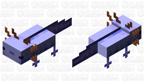 Blue Axolotl Minecraft Mob Skin