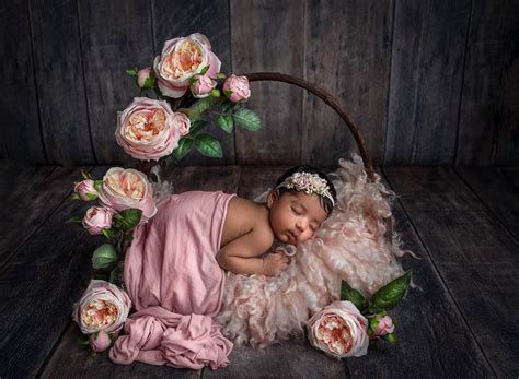 Newborn Girl Photography Bold Rich Colors One Big Happy Photo