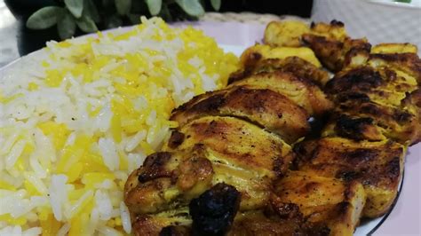 جوجه كباب مشويات مع أرز و سلطه زبادي من المطبخ الإيراني 😋 Goga Kabab Youtube