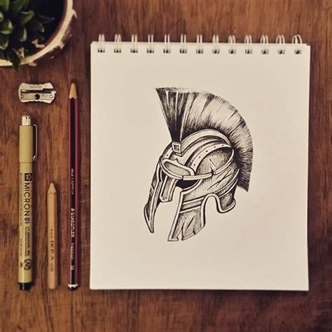 Tattoo Design 14 Roman Helmet On Behance