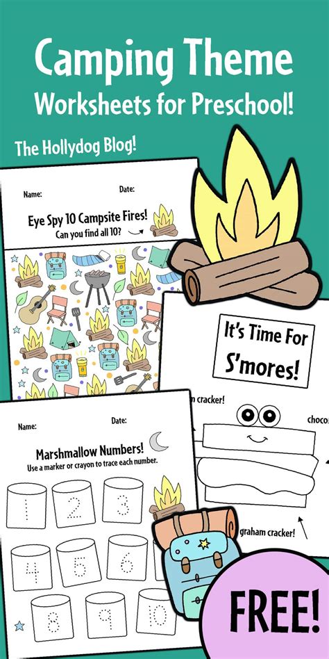 Free Preschool Camping Theme Worksheets ⋆ The Hollydog Blog