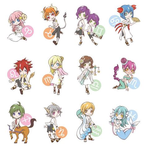 Cute Chibi Zodiac Signs Chibi Anime Zodiac Zodiac Art Astrology
