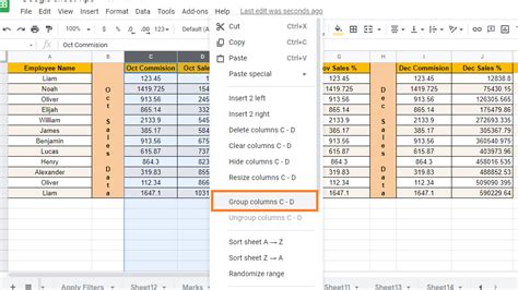 How To Group Columns In Google Sheets Group Multiple Columns
