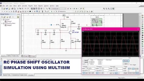 Rc Phase Shift Oscilator Construction Simulation Using Ni Multisim