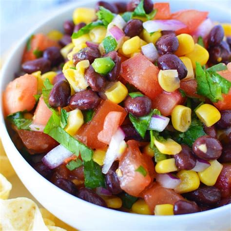 5 Minute Black Bean Salsa With Corn And Fresh Cilantro Easy Side Dishes