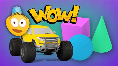 Learn Shapes With Monster Trucks Educational Video For Kids Best